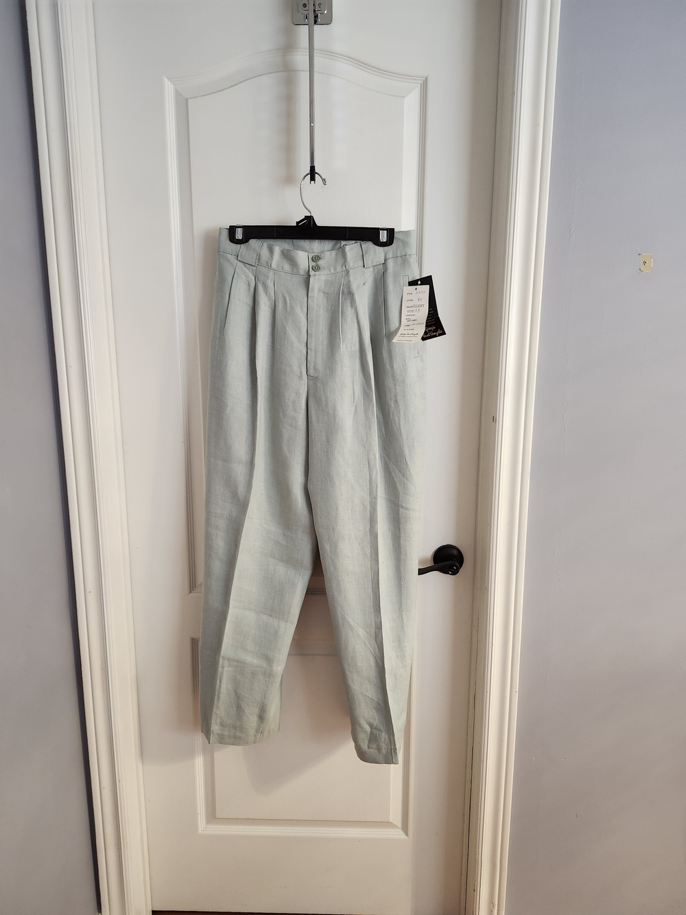 Vintage Light Sage Pleated Pants